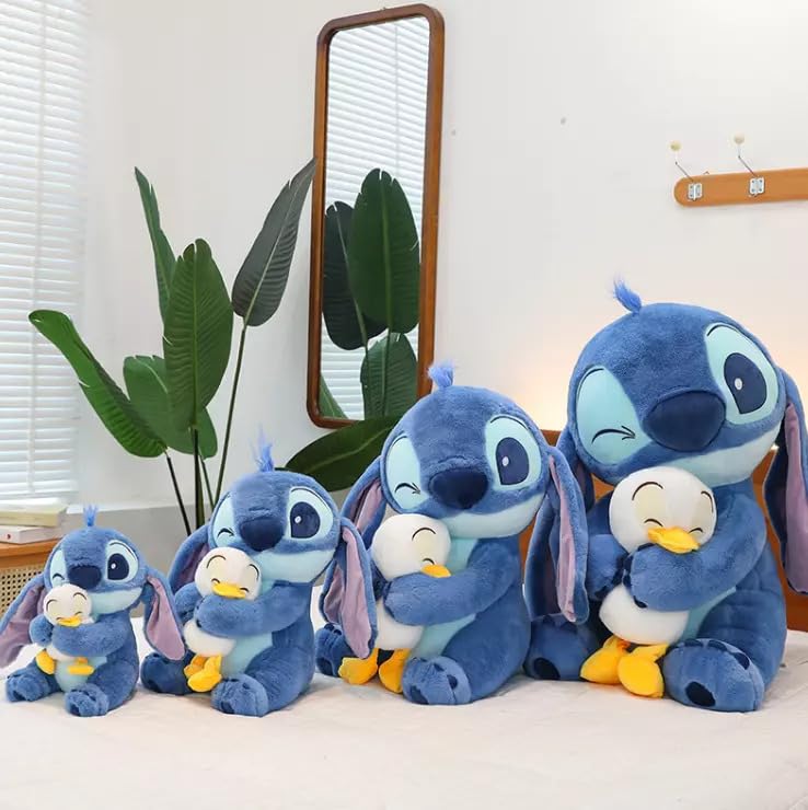 Image of Babique Hug Duck Stiffy Plushie Stuffed Plush Teddy Bear Soft Toy |Ideal for Birthdays & Special Occasions Girls /Boys, Baby Kids -Blue (30Cm)