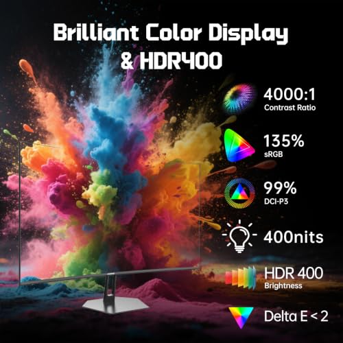 Image of Hikers 27 Inch Curved Monitor 170Hz 144Hz, 2K 1440P Computer Gaming Monitor with HDMI 2.1x2 DP 1.4x1, AI CrossHair Fast VA 4000:1 Contrast, for FPS Games and Work (G27H1Q, Includes One HDMI 2.1 Cable)
