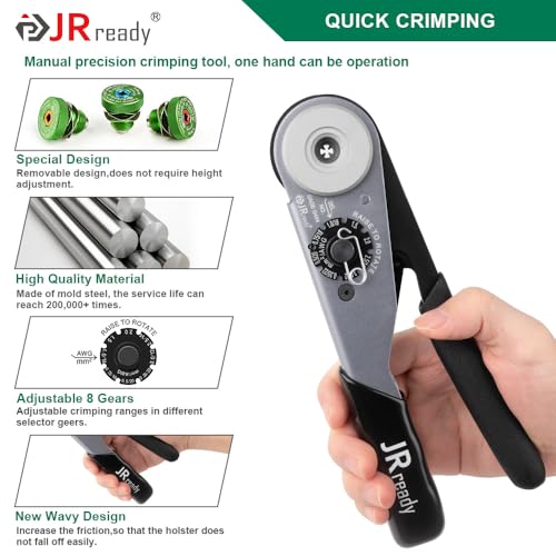 Image of JRready 25Pcs ST2173 Deutsch Connectors Tool Kit, ACT-HDT Crimp Tool for Deutsch Size 12#16#20# Solid Contact Connectors with Deutsch Pin Removal Tools Kit for 4#8#12#16#20# Contacts