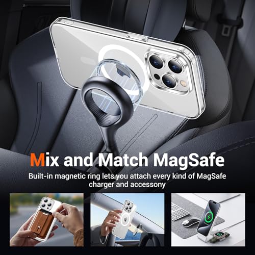 Image of TPU For iPhone 15 Pro Max Case Clear,[Compatible With Magsafe][Anti-Yellowing][Military-Grade Protection] Shockproof Case Slim Phone Holsters Case For iPhone 15 Pro Max 6.7 Inch
