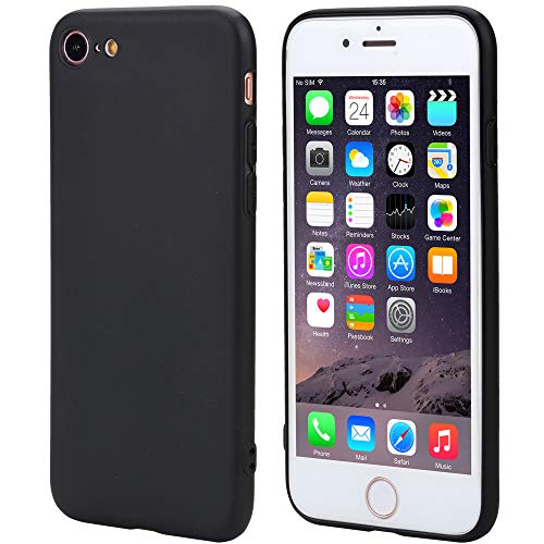 Wisdompro Case For Iphone Se 2022/2020, For Iphone 8, For Iphone 7, Bundle Of 5 Pack Extra Thin Slim Fit Soft Tpu Gel Protective Phone Case Cover For Iphone Se3/Se2/8/7 -Black, Aqua, Pink, Yellow, Red #TOP2