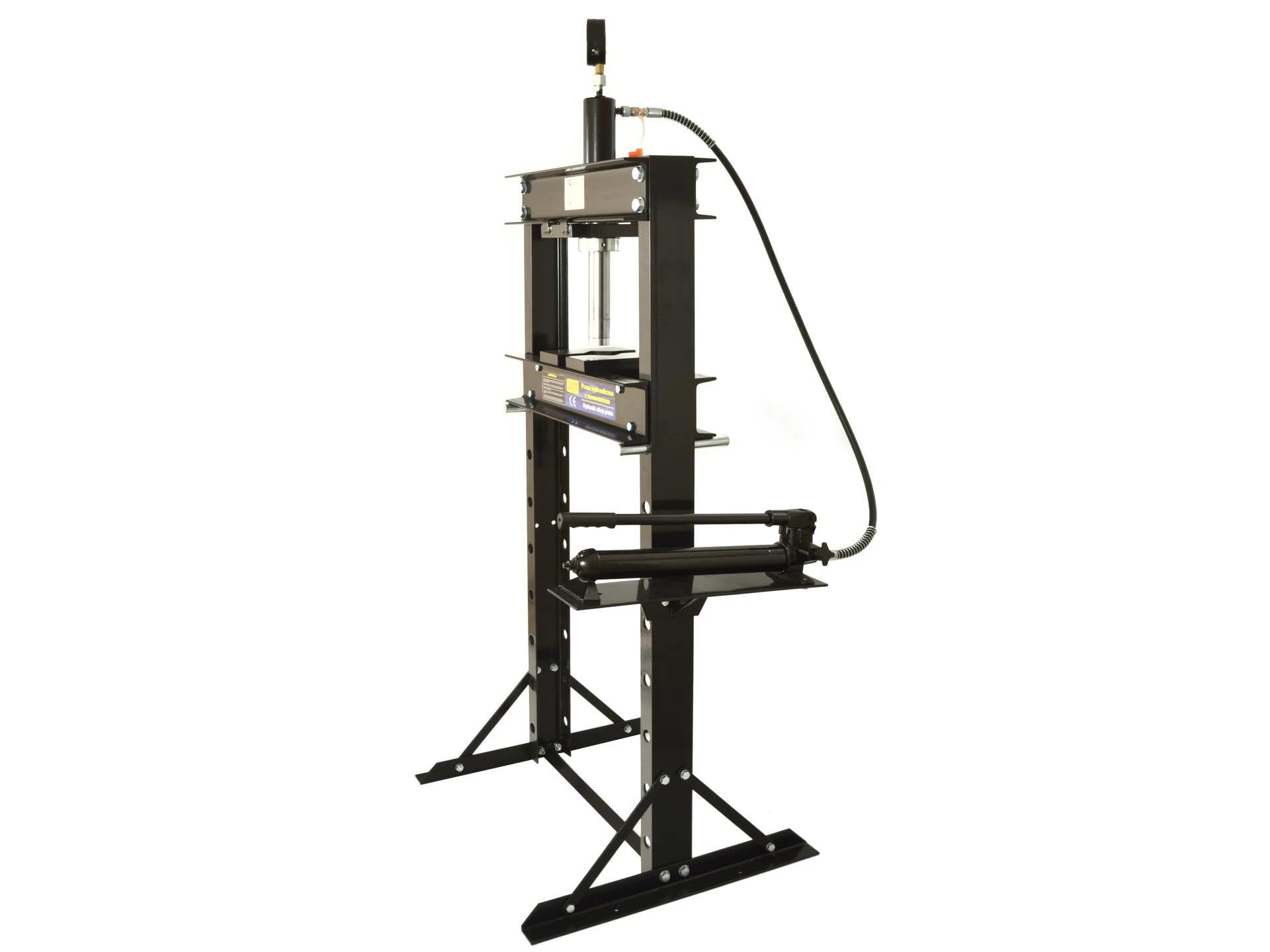 Geko G02087 - Prensa hidráulica con manómetro, 20 toneladas, color negro
