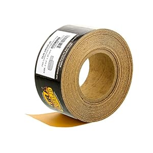 Dura-Gold Premium 320 Grit Gold PSA Longboard Sandpaper 20 Yard Long Continuous Roll, 2-3/4″ Wide – Self Adhesive Stickyback Sandpaper for Automotive, Woodworking Air File Sanders, Hand Sanding Blocks
