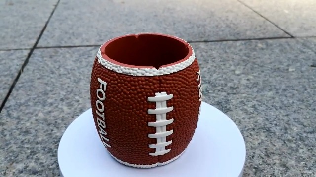 Football Pen Holder For Desk - Heavy Base Office Supplies Organizer Cool Desktop Accessories Storage