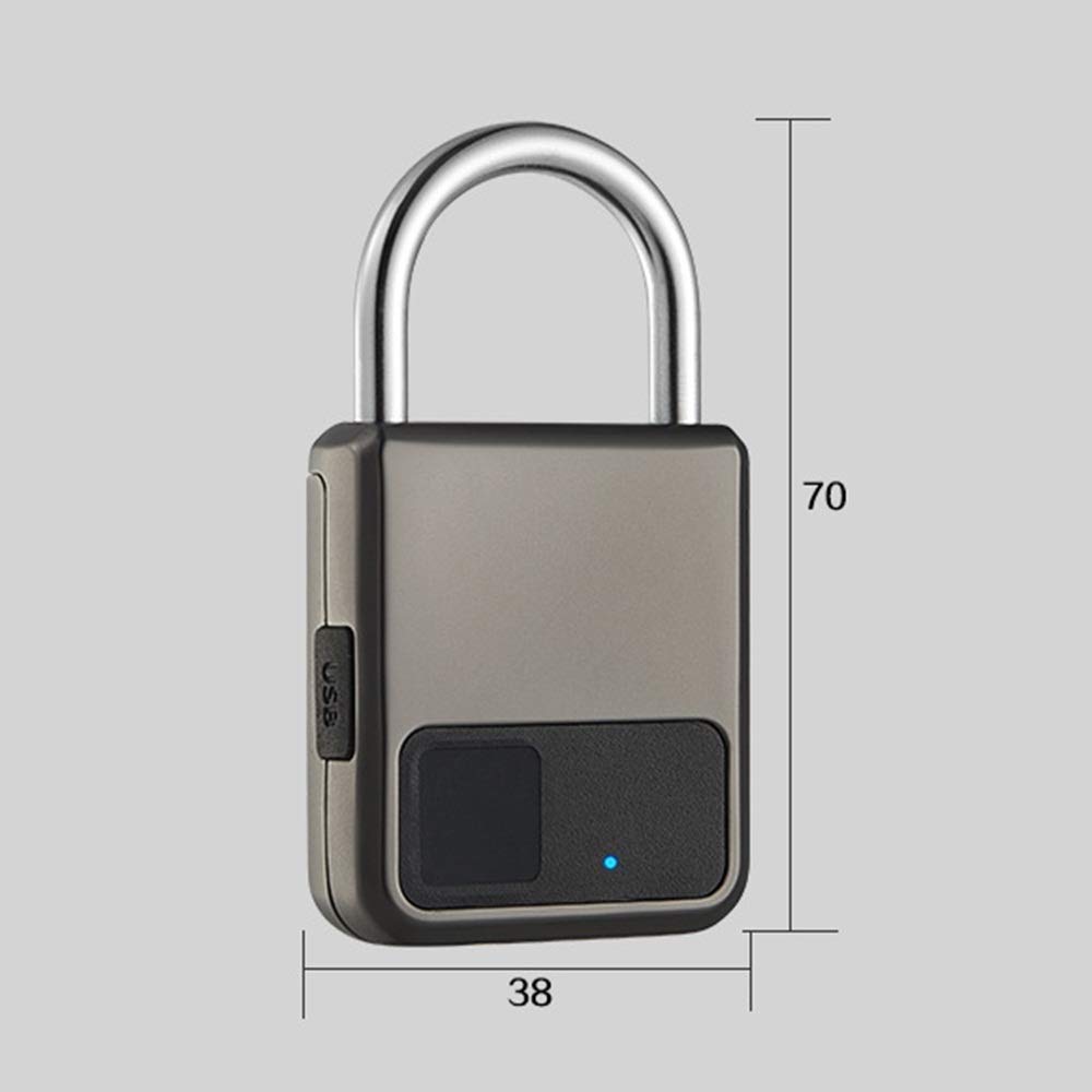 Lucchetto, Smart Antifurto Carica USB Lucchetto Impermeabile per Porta, Cassaforte, Bici, Armadietto Palestra, Valigia Bagagli, Armadietto Scuola