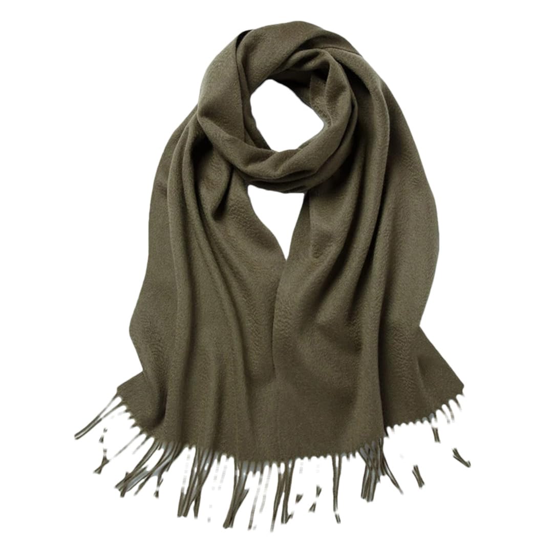Bufanda De Cachemira Larga Suave Y Gruesa Cálida De Color Sólido Unisex De Lujo Para Mujer