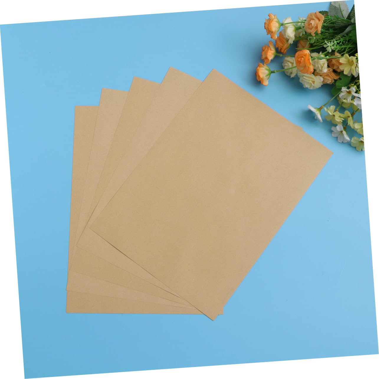 100 Blatt Kraftpapier Vintage Briefpapier Blanko Schreiben DIY Basteln Retro Stil für Briefe und Kalligrafie