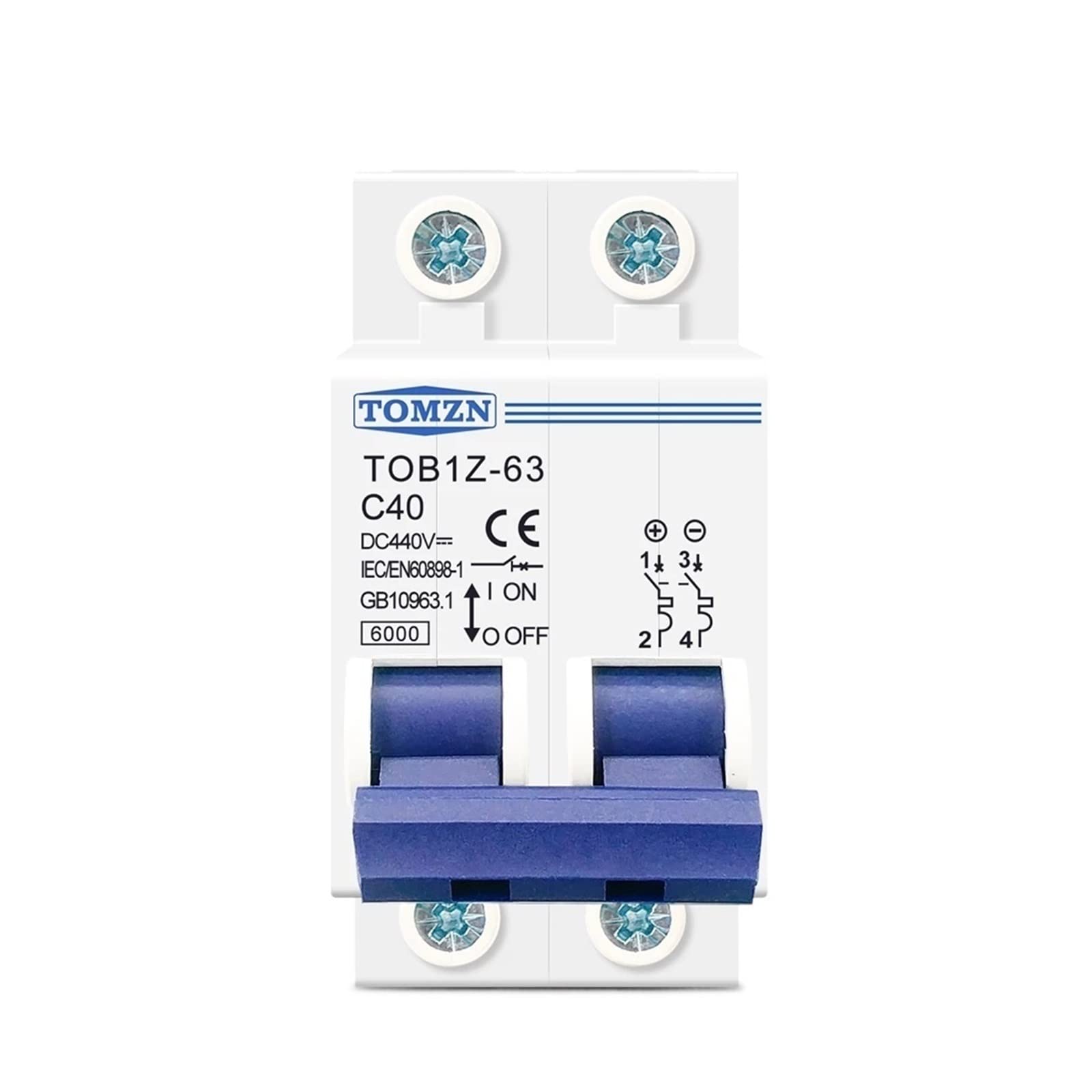 JNVFTCUX 2P DC MCB 6KA 440V Mini Circuit Breaker 3A 6A 10A 16A 20A 25A 32A 40A 50A 63A(20A)