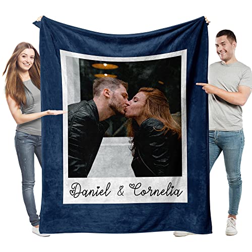 Easycosy personalisierte Decke für Paare - Geschenke für Sie Frauen Benutzerdefinierte Bild ersonalisierte Foto Kuscheldecke für Freundin… – Ansicht 1