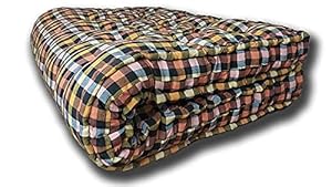 Atootfusion Soft Cotton Multicolour Double Bed Mattress King Size Mattress | Cotton Gadda (Box Rectangle Type) (King Size (72X72X4 Inches))