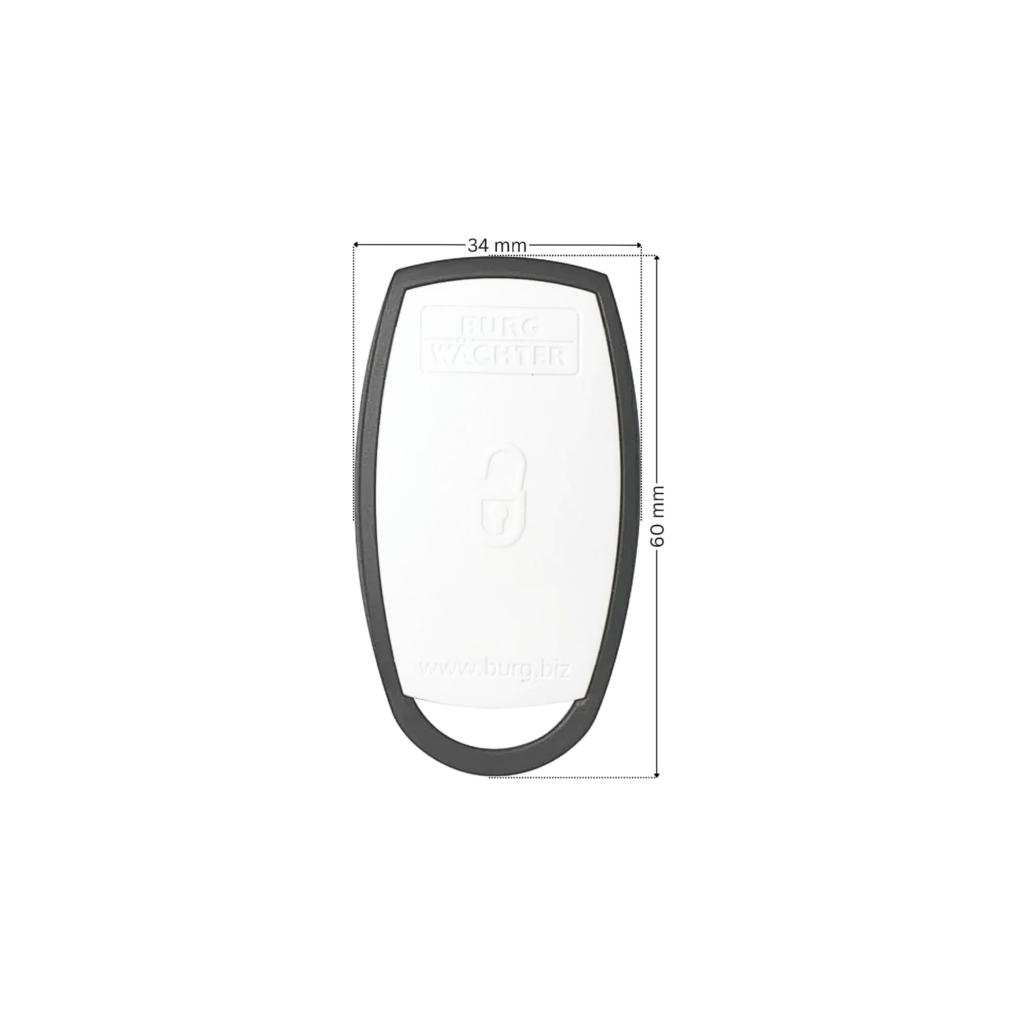 BURG-WÄCHTER SecuENTRY - Mando a distancia electrónico para secuENTRY Home, transpondedor activo para cerraduras electrónicas de puerta serie ENTRY SEE-Key 7713, color blanco y negro