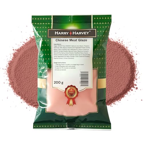 Harry Harvey Chinese Meat Glaze 200g | Spice Seasoning & Marinade for Chicken Pork Beef Lamb & Fish | Authentic Takeaway Style Ribs & Char Siu Flavour | Butchers BBQ Rub & Cooking Spice Mix