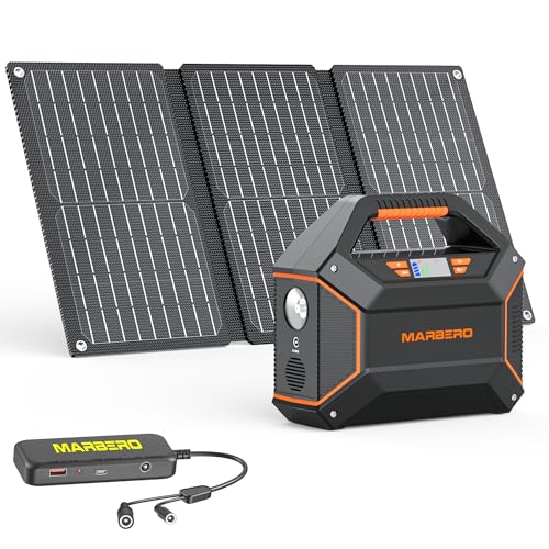 MARBERO 155Wh Solar Generator with Solar Panel Included 30W Portable Power Station 100W 150W Surge...