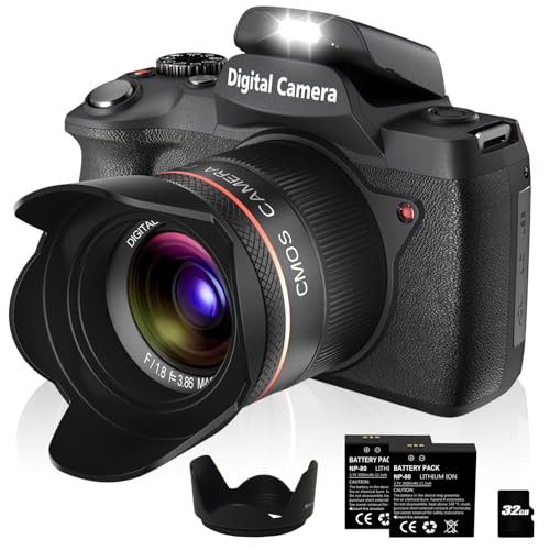 Digital Camera,5K 64MP WiFi Cameras for Photography with Dual-Len...