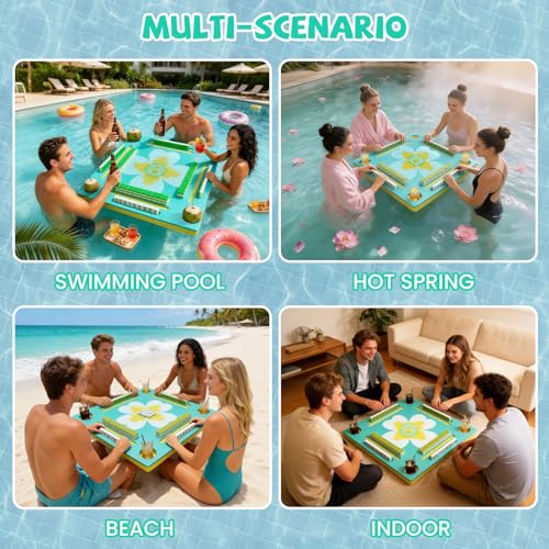 Mesa Flotante Mahjong para Piscina Doble Cara Multiuso miniatura 7