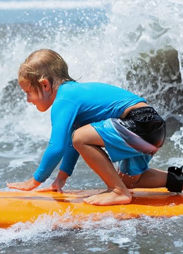 Willit WILLITWOA0550311D23MA Boys Rash Guard Swim Shirt Long Sleeve Baby/Toddler Girls Upf 50+ Sun Protection Shirt Quick Dry Orange 18-24 Months thumb #5