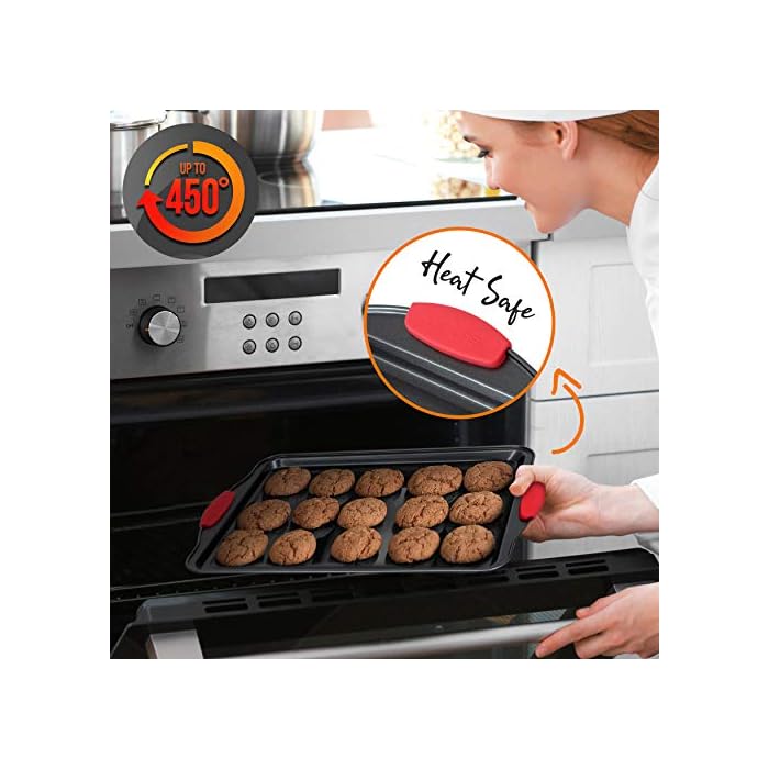 Buy Nutrichef w/Heat Red Silicone Handles, Oven Safe, 3 Piece Set 19.38