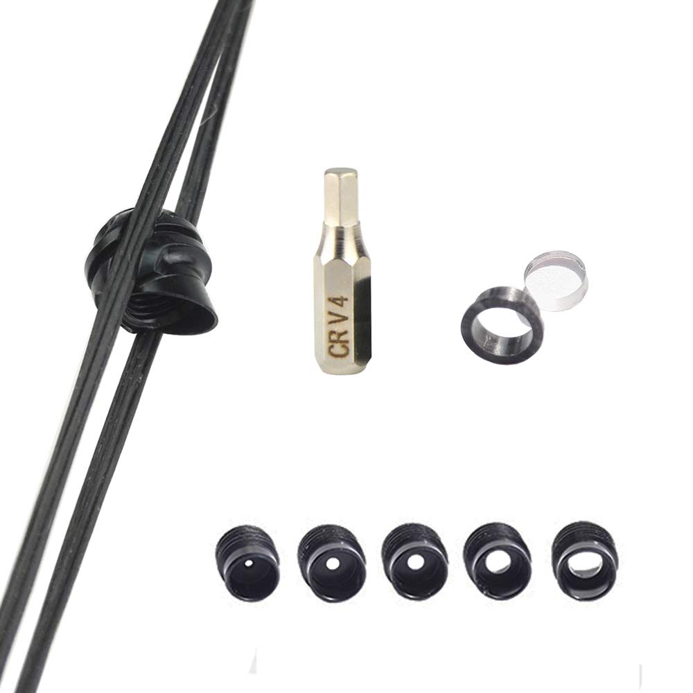 SHARROW Peep Sight 37/45 degrés Aluminium Housing Clarifier Lens 5 Tailles Noyau Intérieur Aperture Kit pour Arc à Poulies