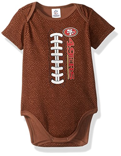 NFL San Francisco 49Ers Unisex-Baby Football Bodysuit, Brown, 3-6 Months