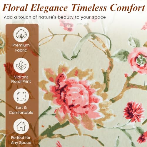 Image of Clasiko Cotton Cushion Covers 16x16 - Set of 5 Floral Heritage | Reversible | Decorative Cushion Covers, Soft Cotton, Hidden Zip, Sofa & Bedroom Decor
