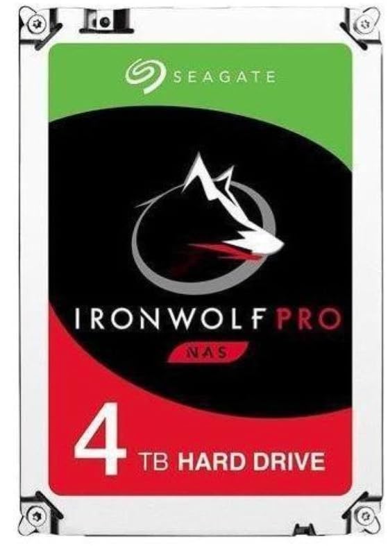 Seagate IronWolf Pro ST4000NE001 - HDD - 4To - Interne - 3.5" - SATA 6Gb/s - 7200 TR/Min - Buffer : 256 Mo - avec Piano di Assistenza Recupero Dati di Emergenza di 2 Anni