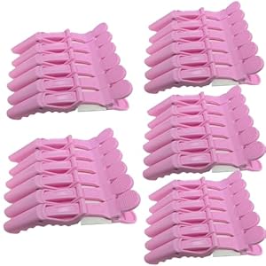 30 Pcs Alligator Hair Clip for Styling Sectioning – Salon Hair Clip for Thick Hair, Plastic Hair Styling Clip with Wide Teeth & Double-Hinged Design (Pink)