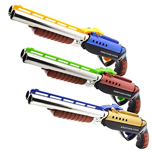 TechSpark Double Barrel Soft Rubber Bullet Shot Gun with Long Range of