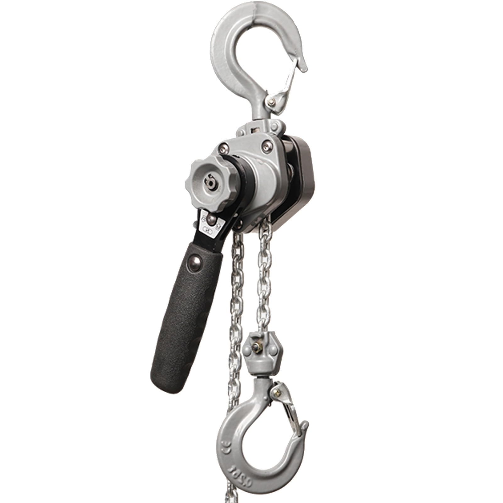 Paranco manuale a catena, leva resistente con 2 ganci e catena G80, strumento compatto per garage, magazzino e officina, funzionamento facile e design durevole