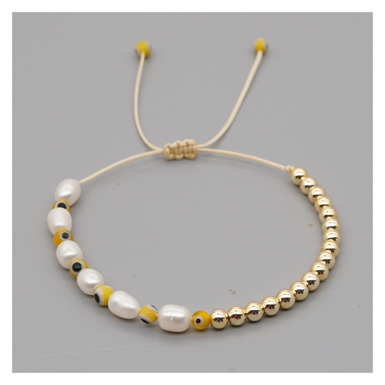 HLTYGWX Braccialetti per Donna Perla Braccialetto Estivo Placcato Spiaggia per Donna Gioielli Bohémien Braccialetti di Perline Regalo di San Cina