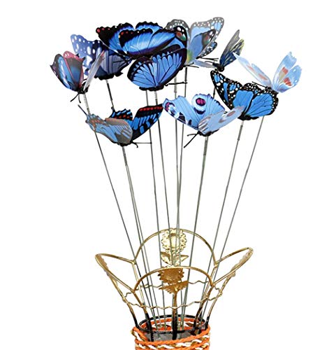 Papillon sur tige ornement pot de fleur et accessoire de jardinage
