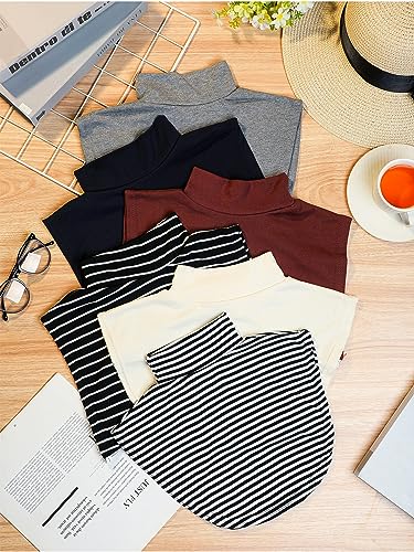 Hoolerry 15 Pcs Fake Turtleneck Bulk for Women Fake Collar Winter False Dickey Detachable Collars Unisex Cotton Neck Cover Simple Half Top Mock Turtleneck Gaiters Warmer for Men Sweater Blouse4