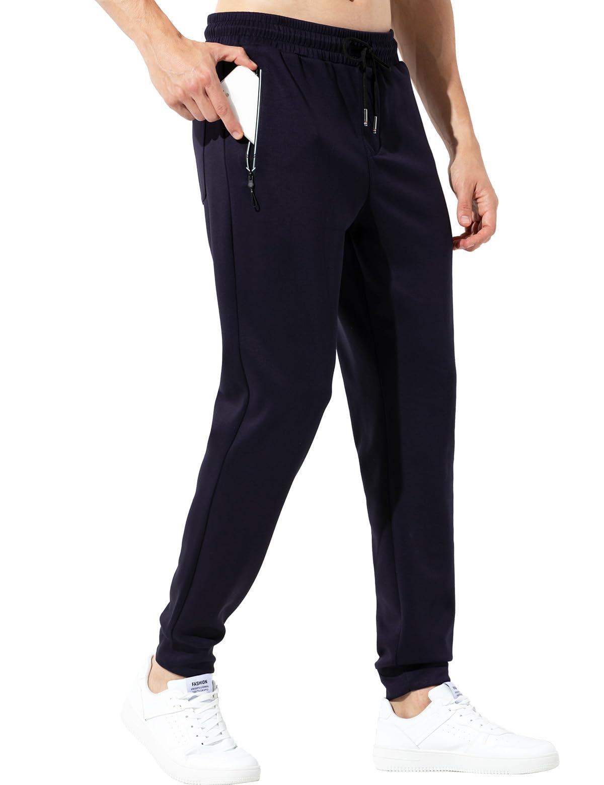 Mauro Kane Heren Trainingsbroek Ontspanningsriem Met Ritszakken Joggingbroek Sportsbroek voor Heren Comfortabele Fit