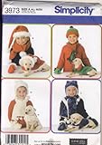 Simplicity Sewing Pattern 3973 - Use to Make - Winter Accessories - Child Hat, Scarf, Mittens - Dog...