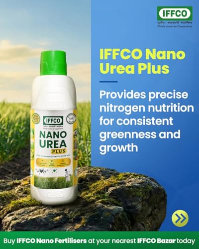 Image of Nano Urea plus Liquid Nitrogen 20% Soil Application & Water Soluble For All Plants & Garden 500 Mlx2 Bottles, (1 L, Liquid)