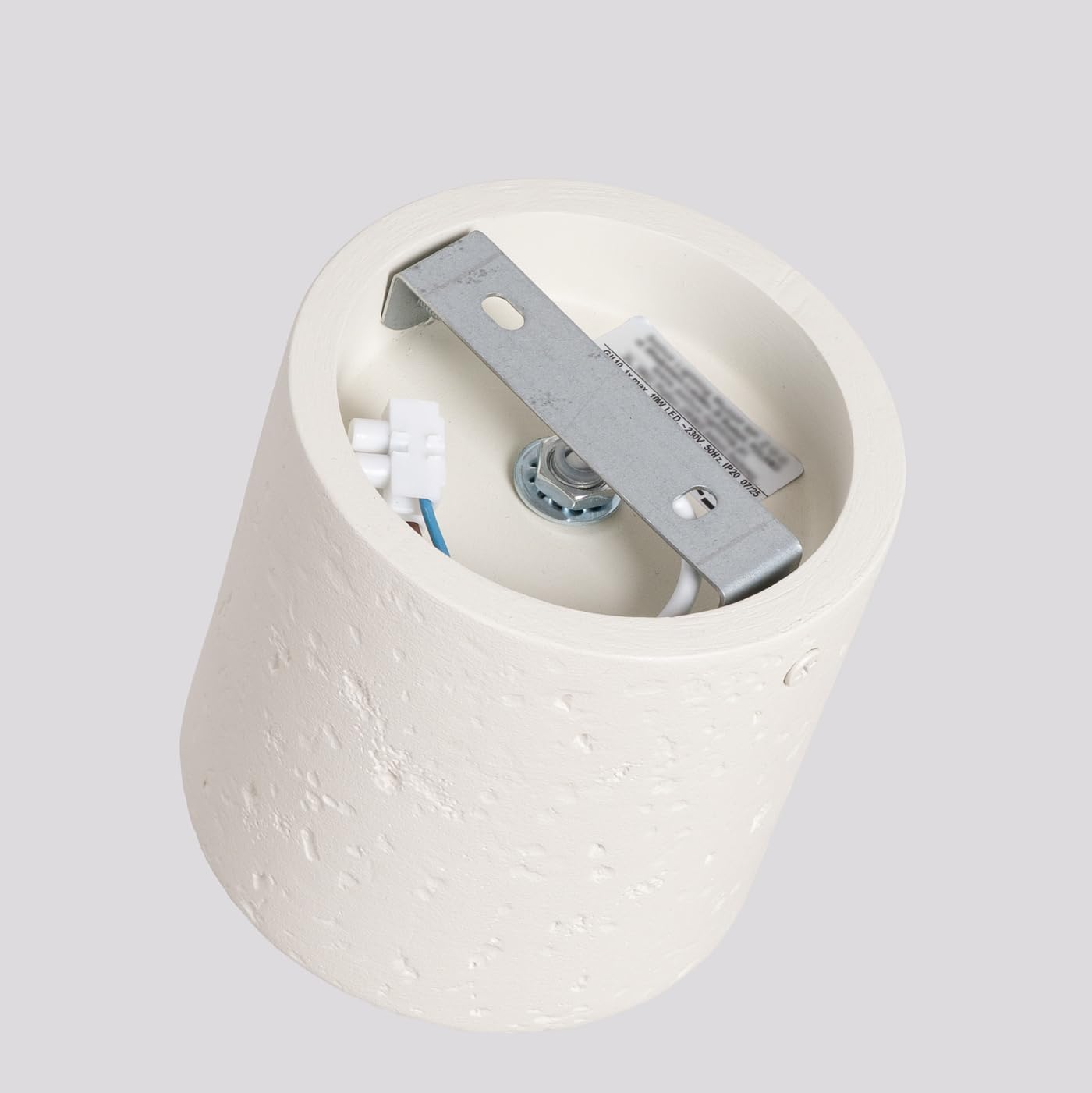 SOLLUX lighting Deckenlampe Deckenleuchte - Deckenstrahler Beton - 1 Flammig - LED Lampe Glühbirne - Beige Orbis