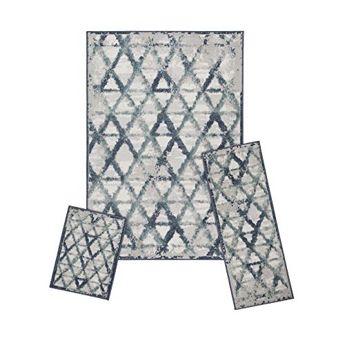 Woven Trends Modern Contemporary 3-Piece Rug Set with 5x7 Area