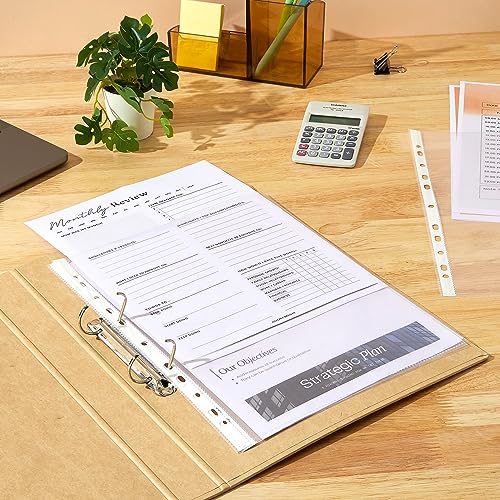 Amazon Brand - Solimo Sheet Protectors, Top-Load, 11 Holes (A4, 200 Micron, Set of 50) - Image 4