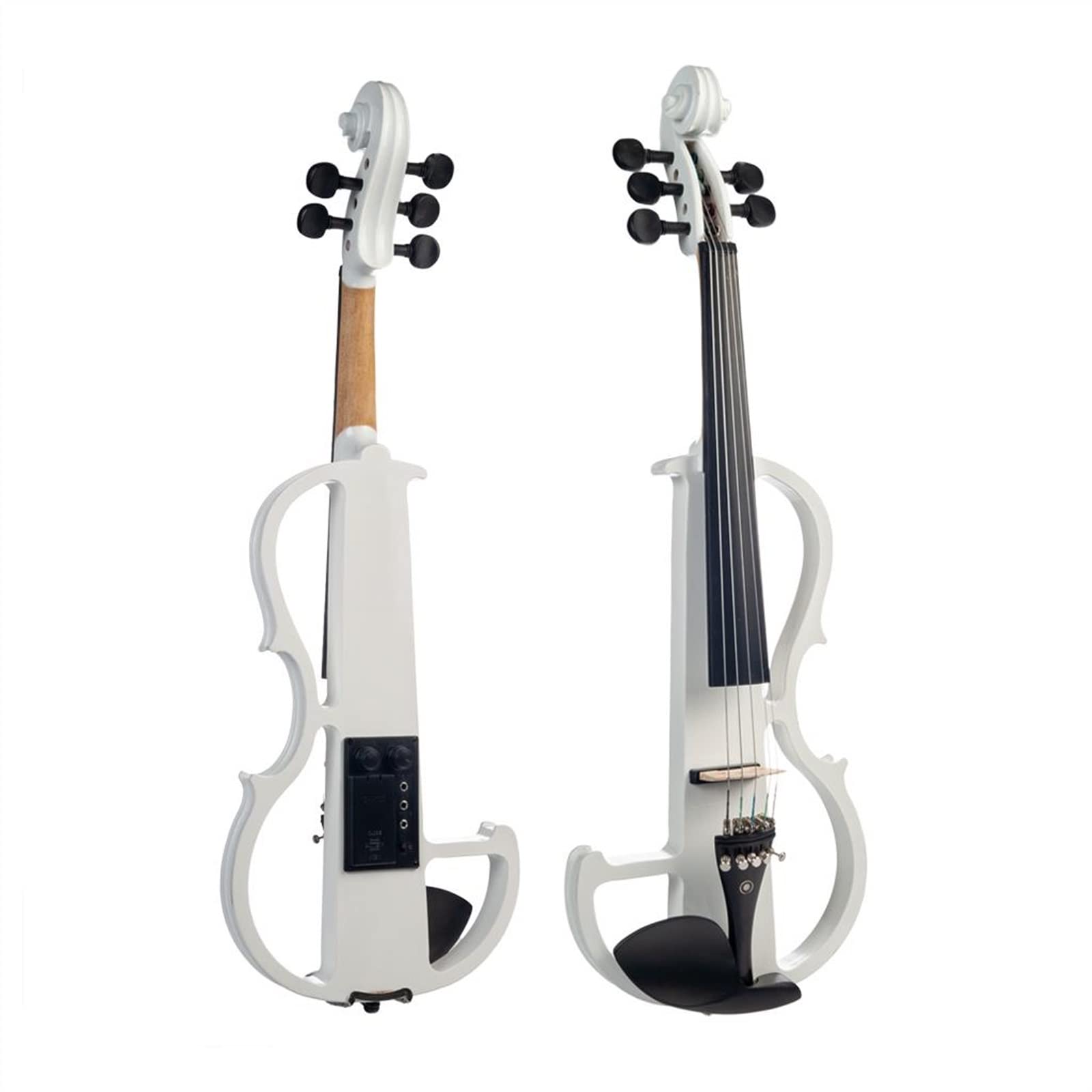 Violon Student Kit Violino Elettrico 4/4 in Legno Massello A 5 Corde con Archetto, Custodia, Colofonia, Cuffia E Cavo di Collegamento