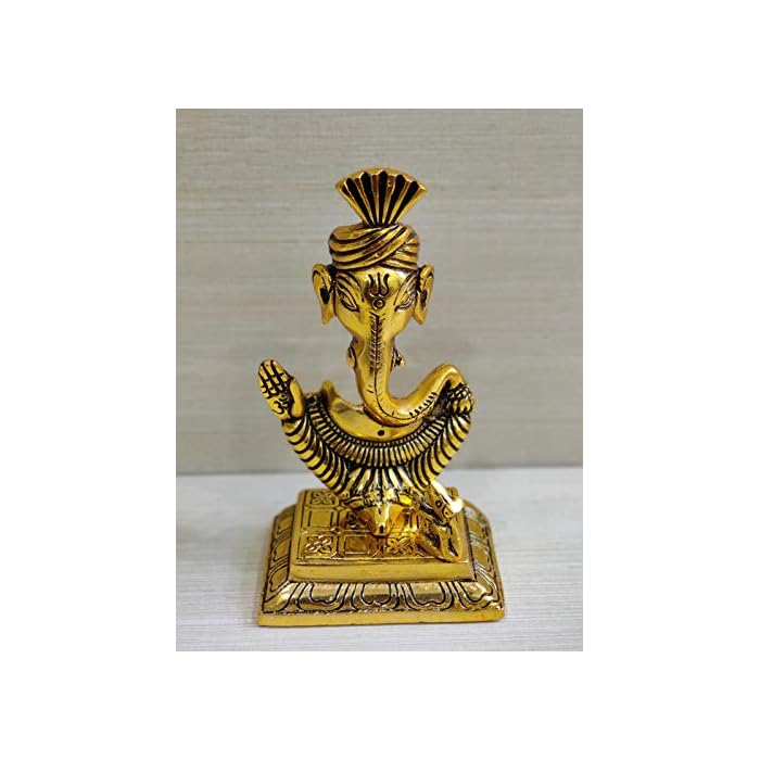 Buy GiftNagri Gold Plated Metal Handicraft Lord Ganesha Idol Ganesh Ji Ki Murti Hindu God Idols