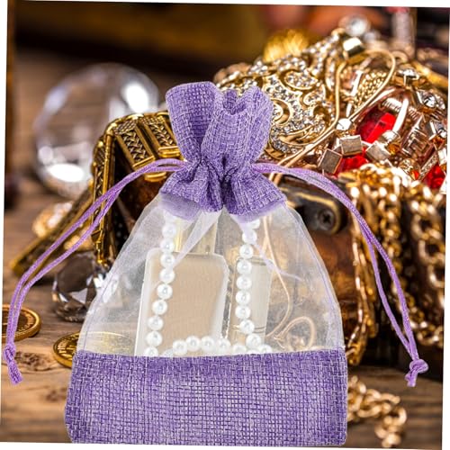 10 bolsas sachet vacías de lavanda con cierre y cordón miniatura 5