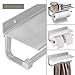 BESy Adhesive Paper Towel Holder Wall Mounted for Kitchen 13 in, Bathroom Tissue Roll Hanger with Storage Shelf, Space Aluminum, Self Adhesive with Glue or Wall Mount with Screws, Dull Polished Silver