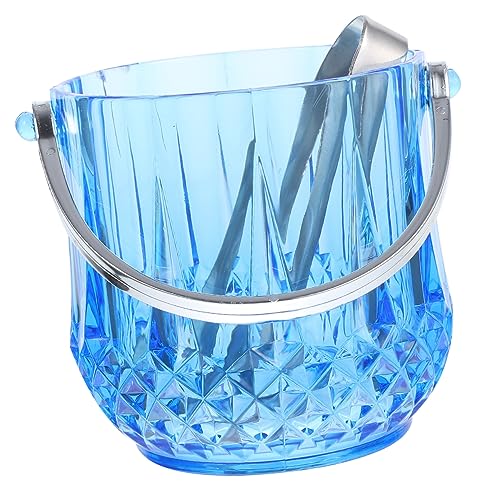 iplusmile Secchiello per Cubetti di Ghiaccio Portatile 1150ml in Materiale Stabile con Pinza in Acciaio Resistente per Birra e Vino Piccolo Riutilizzabile per Feste, Bar e Casa