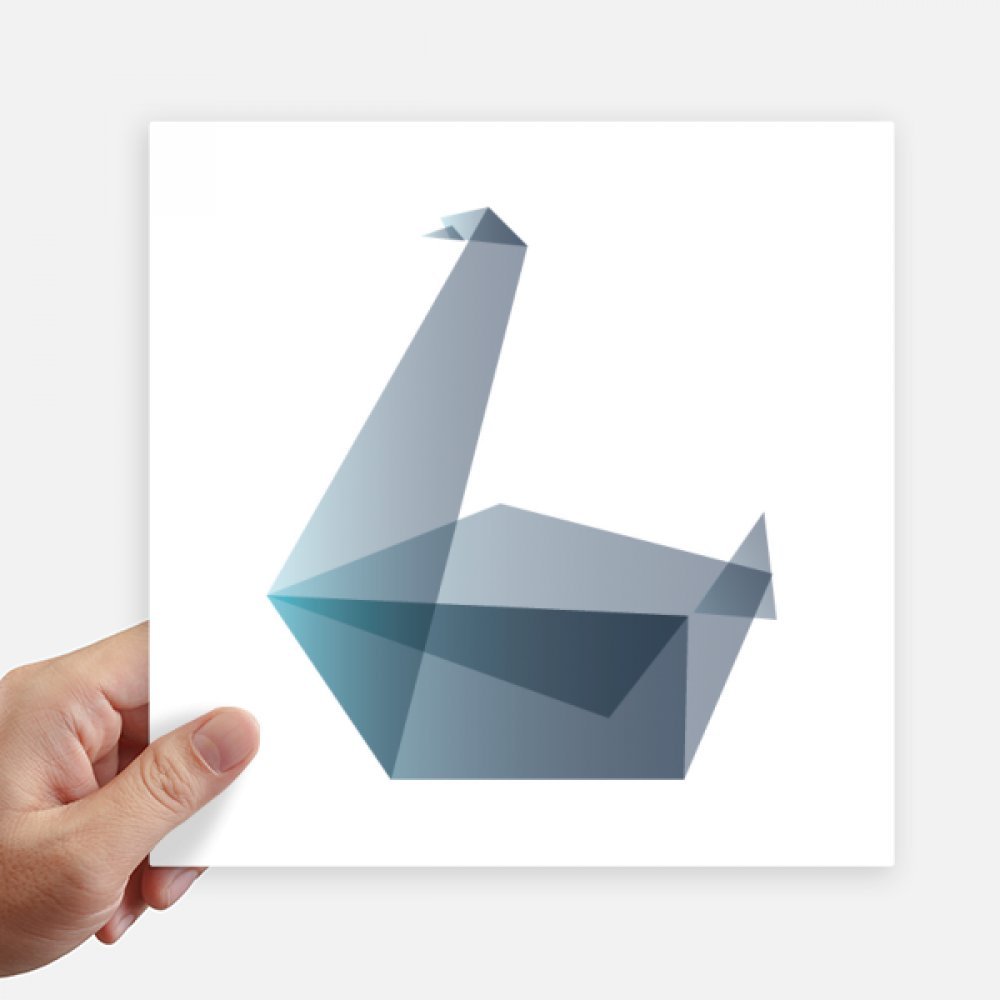 Autocollant origami oie sticker géométrique multicolor pour deco moto et mur