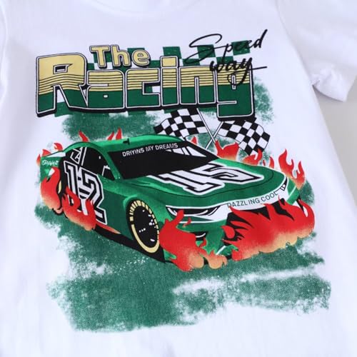 Image of Toddler Boy Clothes Kids Summer Cotton Outfits Shirt Short Sets Size 2-7