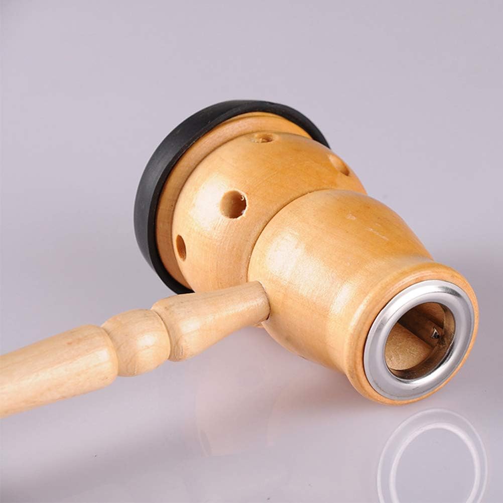 Wooden Moxa Box with Slot 9.44 Inch Portable Moxibustion Gourd Jar for Acupuncture Therapy and