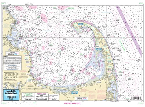 Harbors of Cape Cod Bay, MA - Laminated Nautical Navigation & Fishing Chart by Captain Segull's Nautical Sportfishing Charts | Chart # WB111