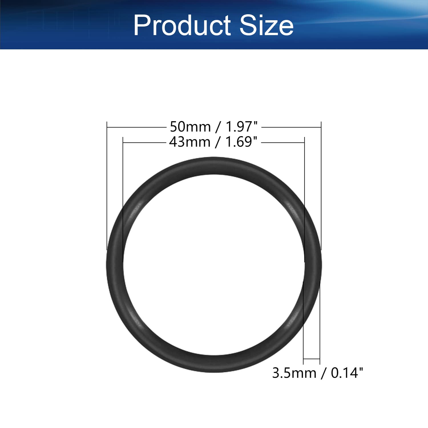 Amazon.co.jp: Othmro Oリング 幅3.5mm 内径43mm 外径50mm 20個入り