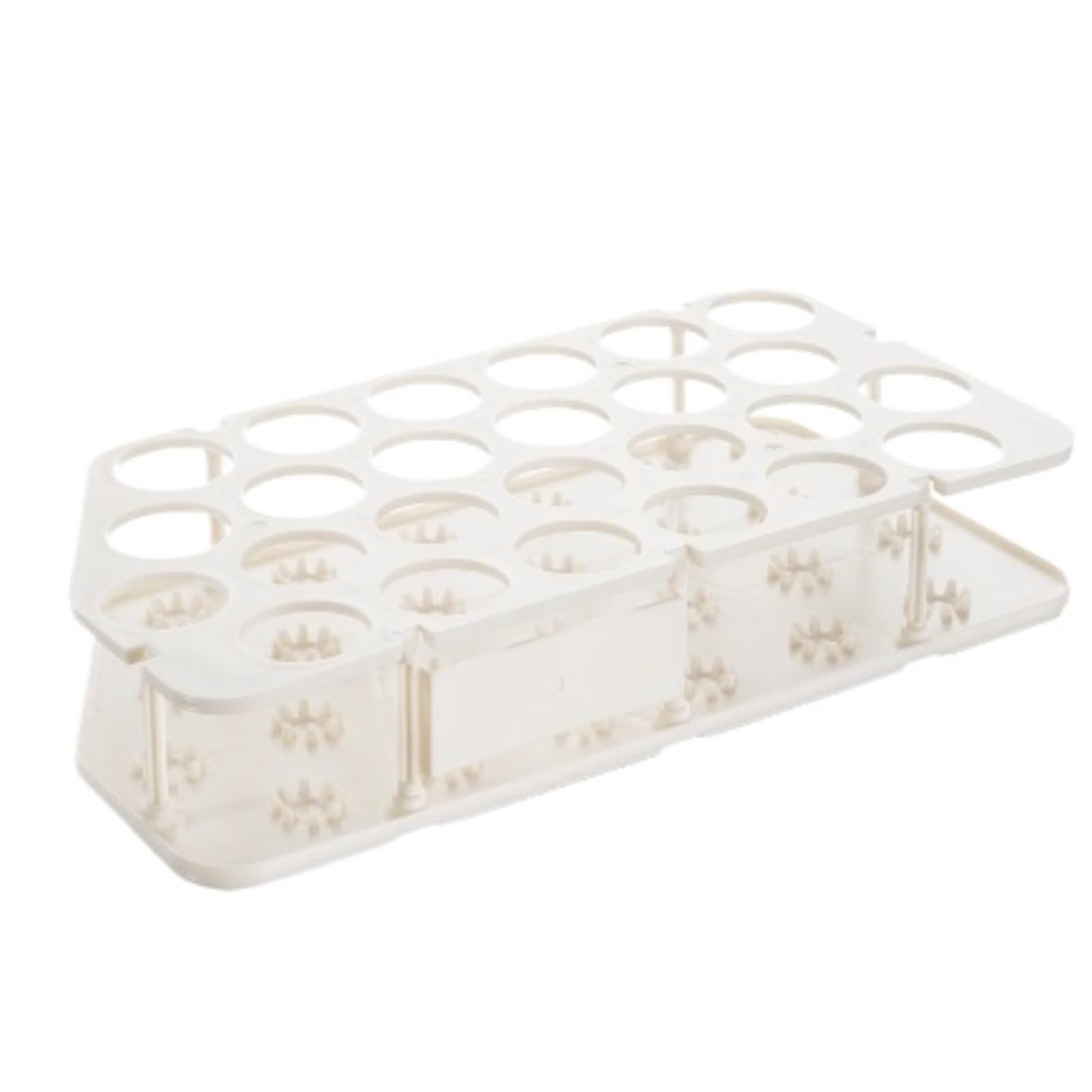 Bszcxbvmp Wit Clear Test Tube Rack For Laboratory, Plastic Test Tube Rack 25 Holes White Multiple Sizes For Laboratory Experiments(24.7X13.2x4.8cm)