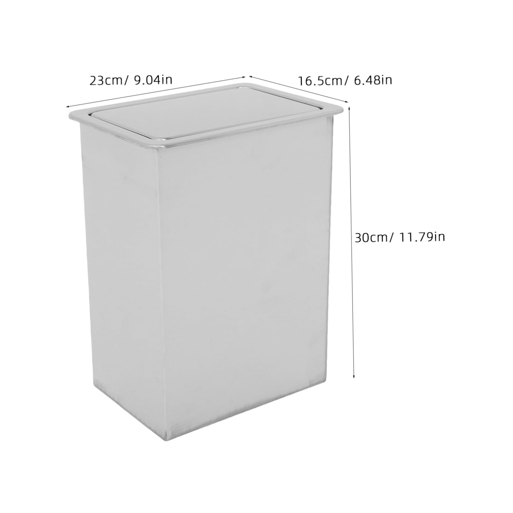 Cabilock Cubos Basura Acero Inoxidable Empotrados con Tapa Abatible para Encimera Cocina Oficina Restaurante Diseño Compacto Resistente Corrosión Limpieza Sencilla
