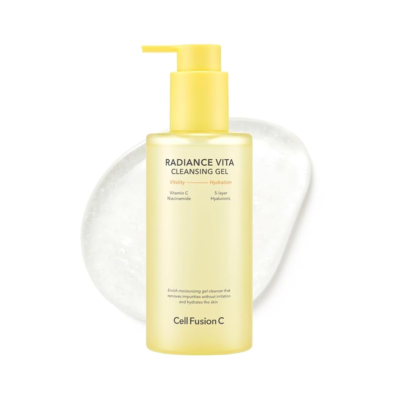 Cell Fusion C Radiance Vita Gel de Limpeza Facial com Vitamina C, BHA e 5 Ácidos Hialurônicos, 200 mL